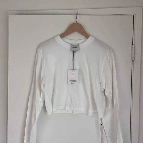 Reformation Asher Cropped Oversized long sleeve tee - Picture 2 of 5